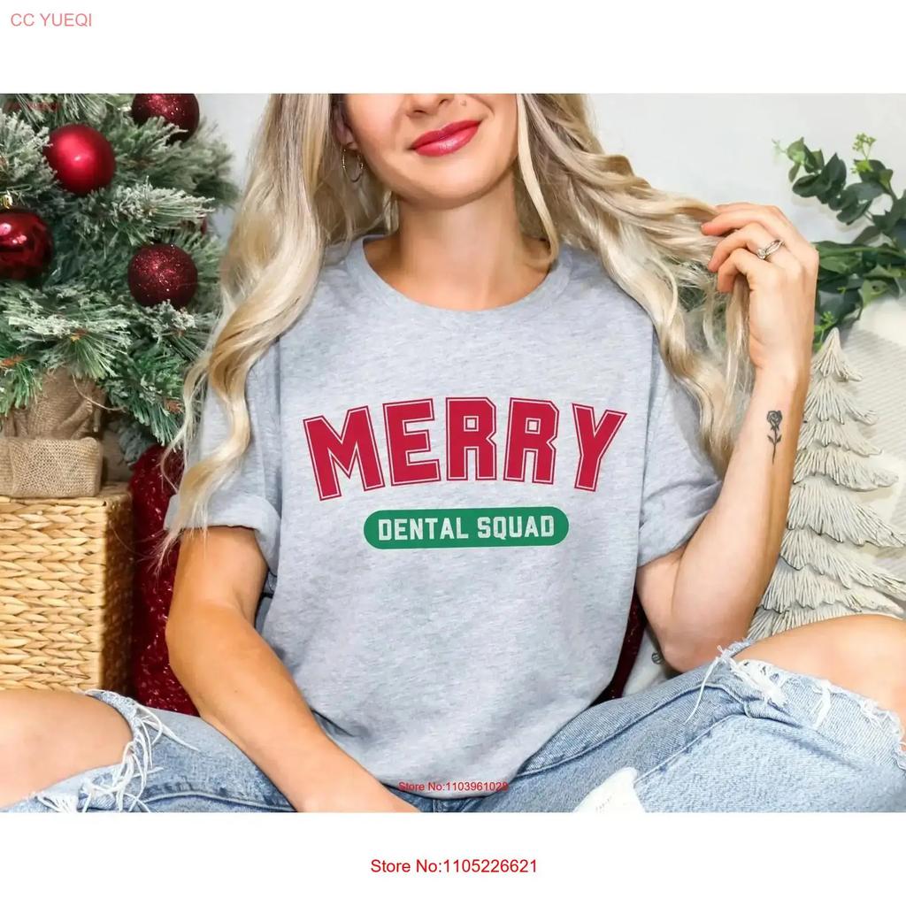 Christmas Dental T Shirt Squad Office Assistant Hygienist S Vintage Stretched Unisex Breathable Soft Fashion Graphic