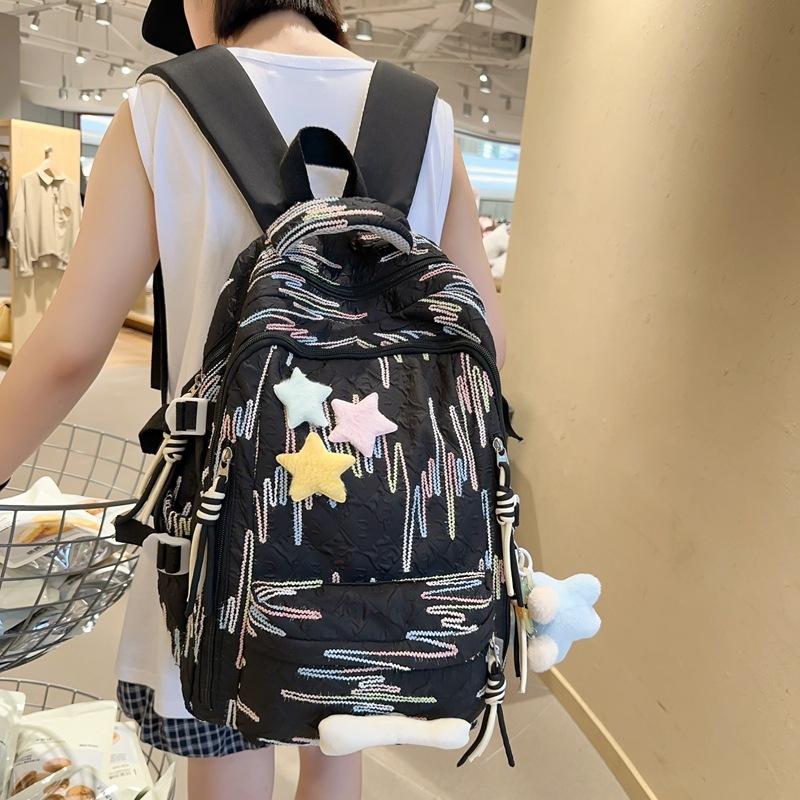 School Students Korean Version Mori Large-capacity Backpack for High School Students Cute and Lightweight Backpack