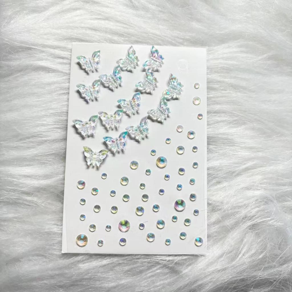 Fairy Face Makeup Stickers for Kids: Pearl, Rhinestone, Butterfly & Diamond Eye Accents