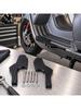 Ribbed Motorcycle Footboard Extensions for GTS300, Black Left and Right Set for Original Footrest Replacement or Modification Tasks