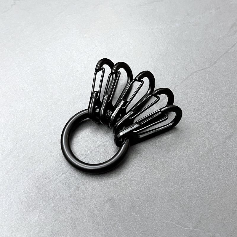 Metal O Ring Spring Clasps With 5Pcs Hook Buckles For Diy Openable Round Carabiner Keychain Clips Hook Buckles Accessories A3