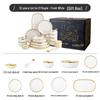 Jing Zhou Yuan Minimalist Gold-Rimmed Ceramic Dinnerware Collection