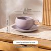 Shangqi Solid Color Ceramic Latte & Tea Cup with Saucer Set