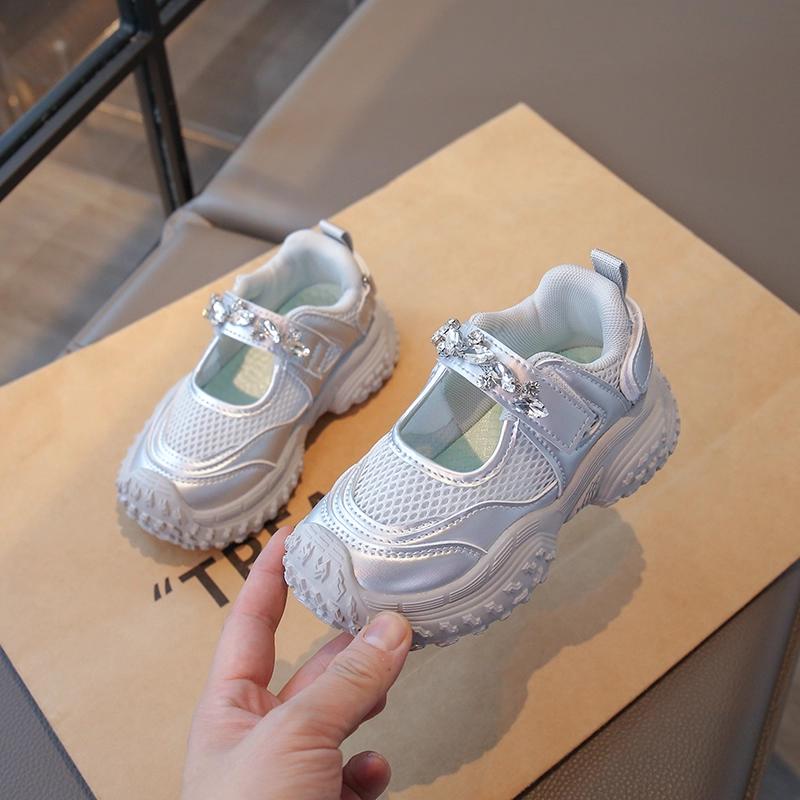 Girls' Breathable Sports Shoes Children's Mary Jane Shoes Lightweight Casual Shoes Fashionable Dad Shoes