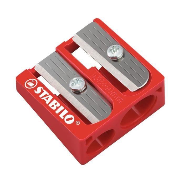 Fournitures de bureau - STABILO - Trio - 12 crayons de couleur - Taille-crayon inclus - Lavable