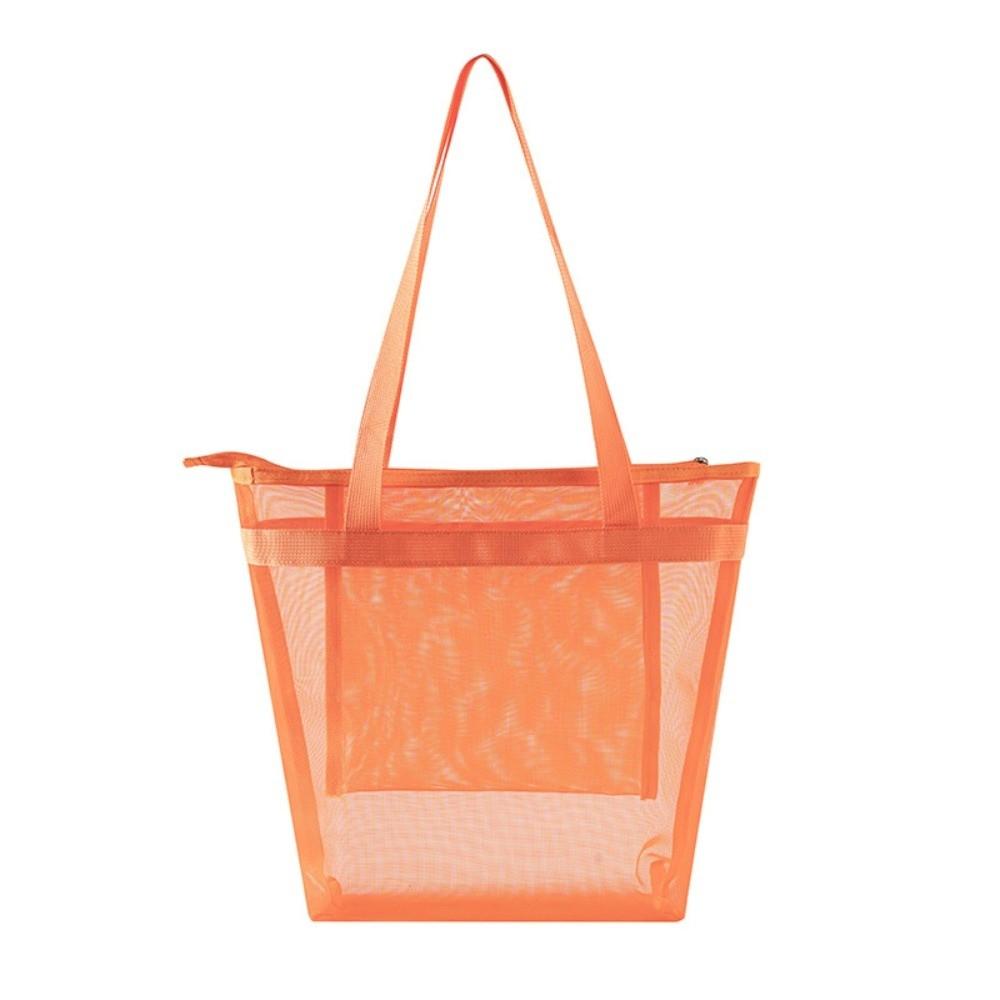Large Capacity Mesh Beach Bag Lightweight Quick Dry Travel Storage Bag Breathable with Zipper Swim Bag