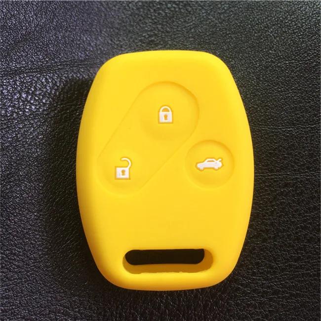 silicone rubber car key cover case for Honda 08 Accord CR-V Civic Fit Freed StepWGN 3button key