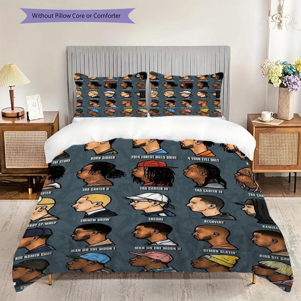 Legends Hip Hop Visual Celebration Threepiece Set 1 Duvet Cover 2 Pillowcase Without Core Duvet Cover And Pillowcase Bedding Set