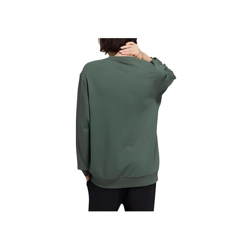 Adidas Neo Logo Print Crewneck Sweatshirt Men Tops Green H14215