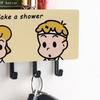Cartoon Wall-Mounted No-Drill Clothes Hook & Key Rack with Storage Box