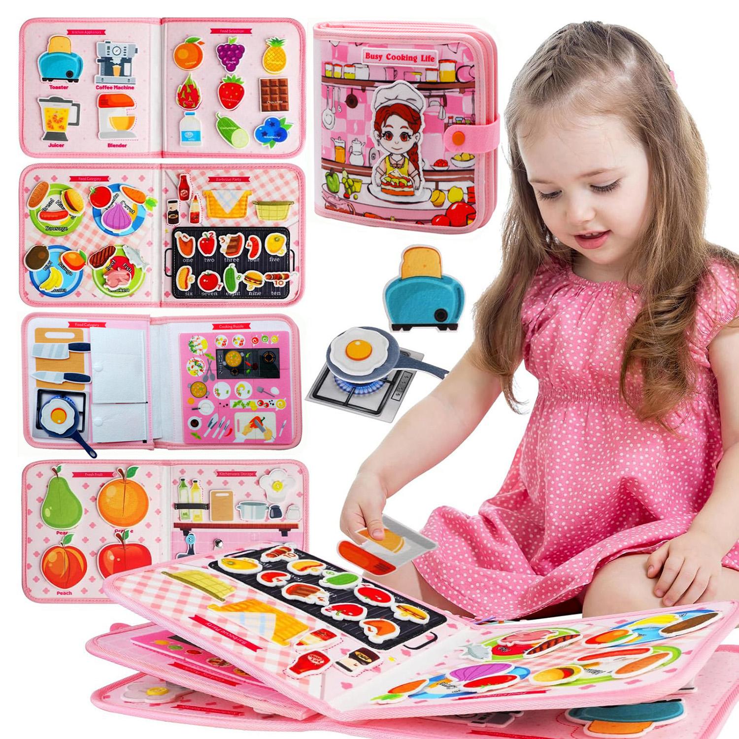 

Игрушки Монтессори для малышей, занятая доска, сцена с животными на ферме, игрушка для рассказывания историй, тихая книга, войлочная деятельность, развивающая сенсорная игрушка