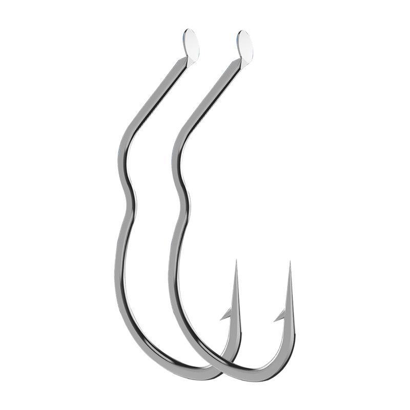 "Qianshou Xiaoxianlang Auto Flip Double Hook Fishing Tackle - Three-Bend Fish Hook with Sub-Line"