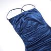 Women Long Bodycon Dress Solid Color Spaghetti Strap Cowl Neck Sleeveless Dress Summer Backless Cami Dress