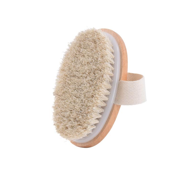 

Щетка для тела для сухой кожи Мягкая щетка для тела из натуральной щетины Эксфолиатор Отшелушивает омертвевшую кожу SPA Массажные щетки для тела без ручки