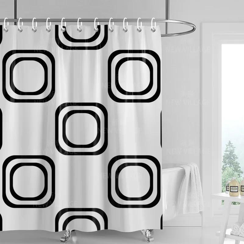 Dekoracja domu zasłony prysznicowe łazienka wodoodporna zasłona materiał Pokój dzienny Nowoczesny Nordycki Nowoczesny prosty wzór geometryczny