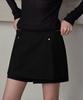 Leondeondada Layered Skirt Pants, Black