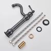Antique Basin Faucet Brass Single Handle 360 Rotation Deck Mounted Bathroom Basin Faucet Hot Cold Mixer Tap Vessel Sink Crane