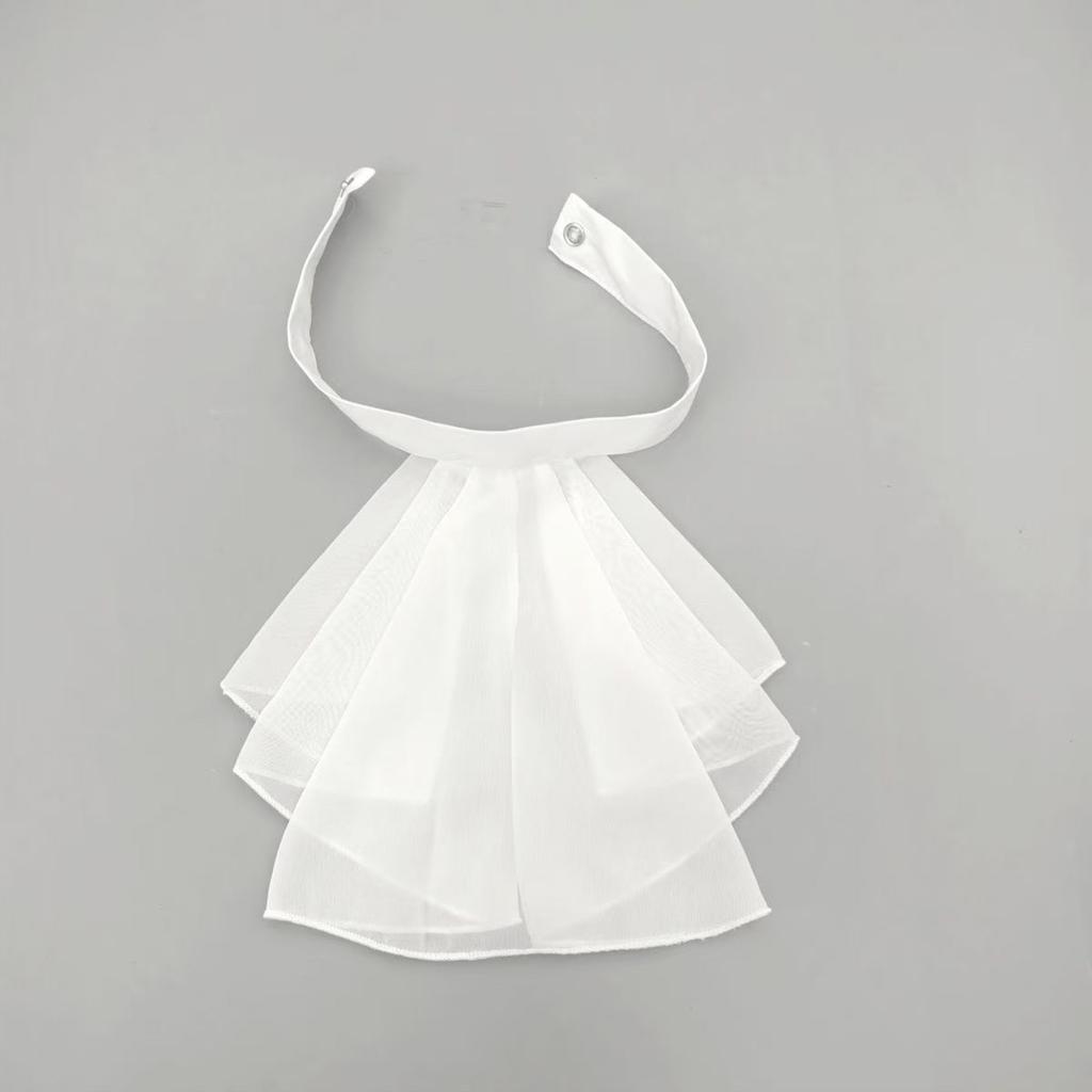 Elegant Chiffon Faux Collar Detachable Multilayer Ruff Collar Neckwear For Wedding Stage Performances Costume Parties