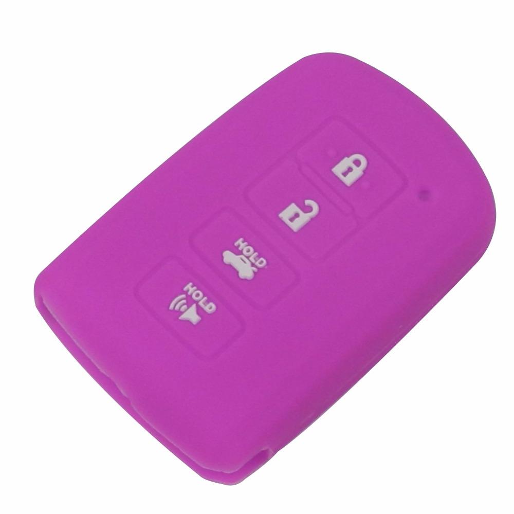 Jingyuqin 4 Buttons Car Silicone Remote Key Cover Case For Toyota Camry Avalon Rav4 Highlander 2012 2013 2014 2015