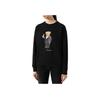 Polo Ralph Lauren Bear Graphic Crewneck Long Sleeve Sweatshirt Women sweatshirt Black 211782886-001