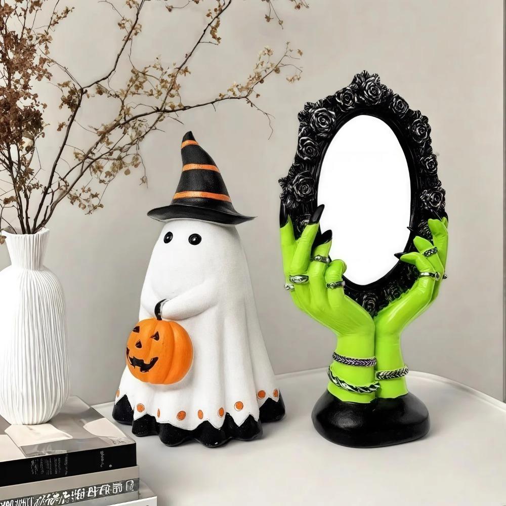 Creative Ghost Halloween Party Decoration Atmosphere Funny Cross Border Magic Mirror Ghost Festival Decoration Home Desktop Deco