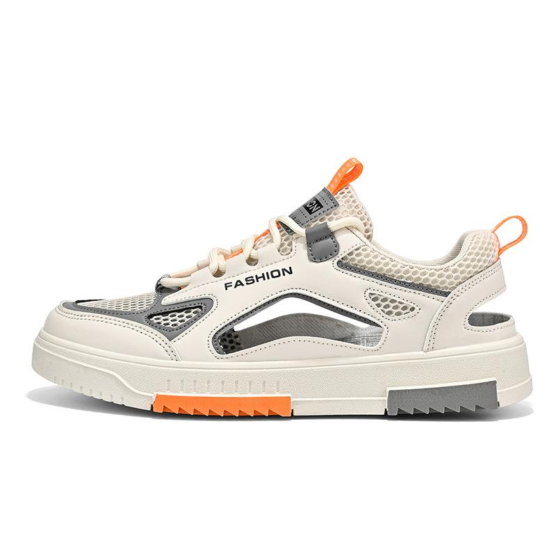 Sandalen Herren Sommer 2025 neu hohles Mesh Sport Zehenkappe Mesh Schuhe für Jugendliche atmungsaktive Strandbekleidung