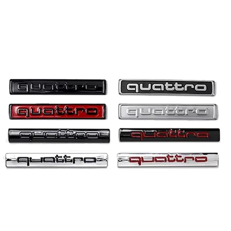 Car Decals Rear Trunk Emblem for 4EIY Quattro RS6 A8 Q2 Q4 A3 A4 S3 S5 Q3 RS7 S7 S6 A6 Side Body Badge Rear Sticker Accessories