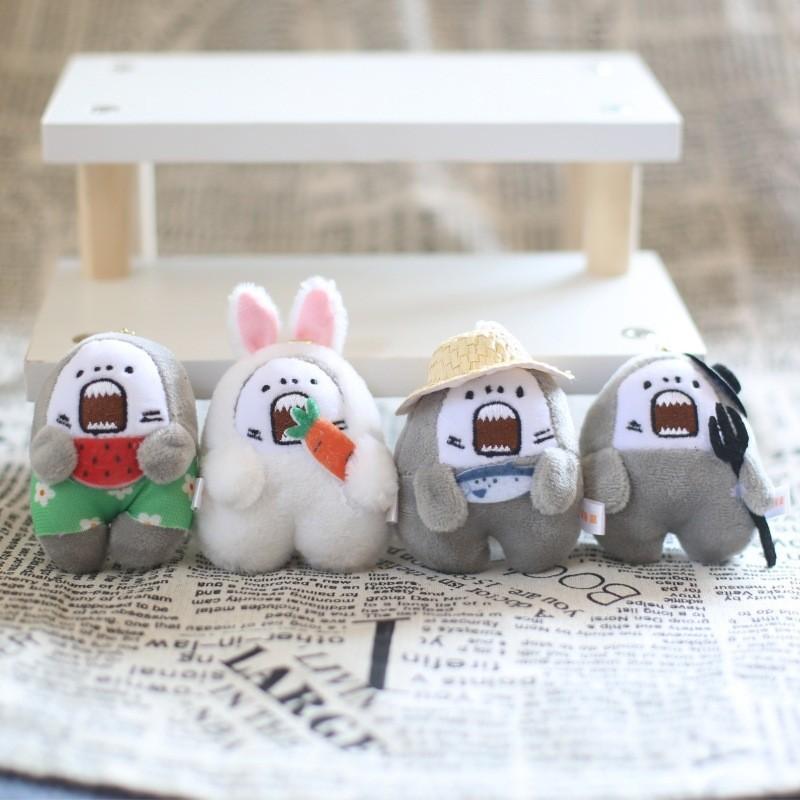 Adorable Plush Shark Keychain Soft Stuffed Animal Toy For Bags And Keys 10cm