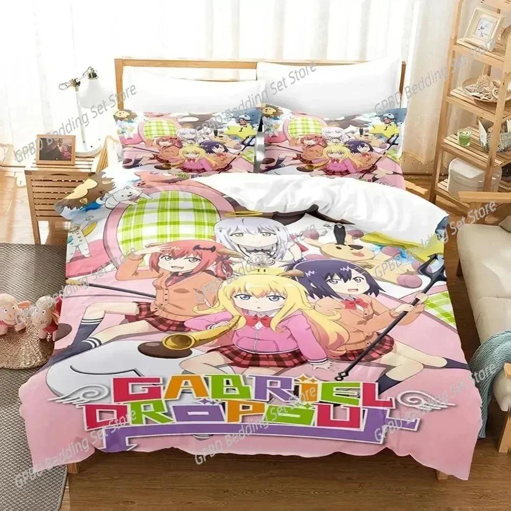 Stampa 3D Anime Gabriel Dropout Set Biancheria da Letto Camera da Letto Morbido Moderno Copriletto Confortevole Morbido Copripiumino Confortevole Copripiumino e Federa