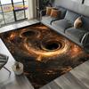 Universe Space Stars Black Hole Galaxy Earth Milky Way Carpet Rug for Living Room Bedroom Sofa Decoration,Non-slip Floor Mat