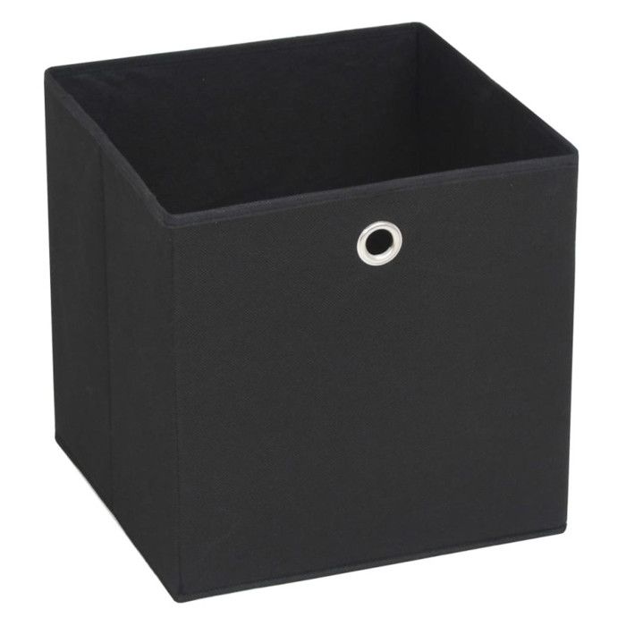 Boîte de rangement - vidaXL - 10 pcs - Tissu non-tissé - 32x32x32 cm - Noir