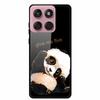 Für Motorola Edge 60 60s 5G Glas Hülle Cartoon Weicher Stoßfänger Hartes Gehärtetes Glas Rückseite Hülle Für Motorola Edge 60 Fusion Schale