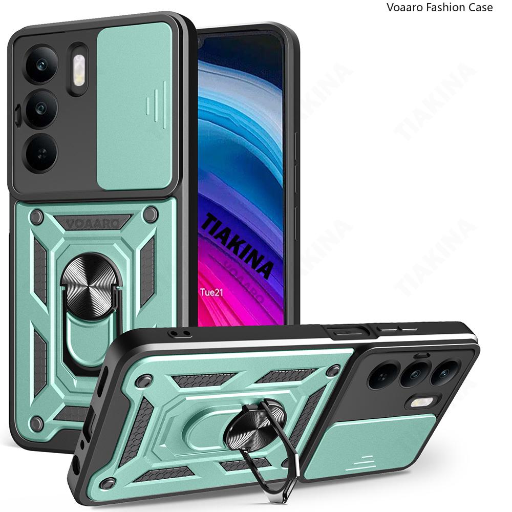 Posuvný kryt objektivu pro Realme C71 4G Pouzdro pro OPPO Realme C71 4G Pouzdro Magnetický prstenový stojánek Nárazuvzdorný ochranný kryt