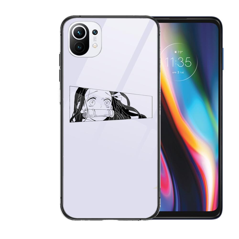 Kamado Nezuko Kimetsu No Yaiba Demon Slayer TPU Soft Tempered Glass Phone Shell Case For Xiaomi Redmi 11 Lite Pro Ultra 10T 10 9