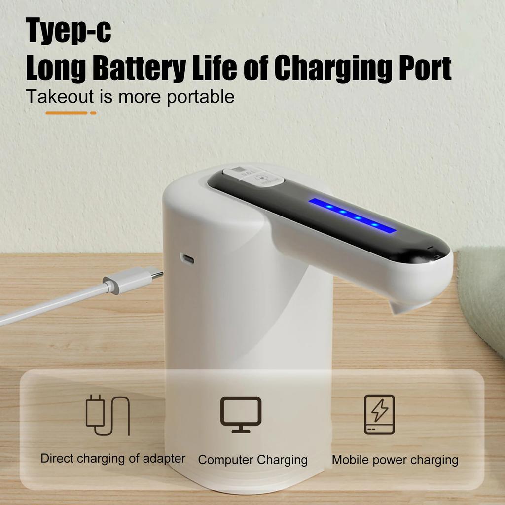 Powerful Automatic Water Dispenser Portable Water Gallon Bottle Switch Pump Usb Charging for Home Kitchen Office Appliances
