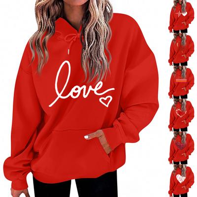 Women's Loose Comfortable Casual Fashion Character Printed Hooded Long Sleeve Sweatshirt