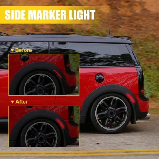 For 07-15 2nd Gen Mini R55 R56 R57 R58 R59 R60 R61 LED Rear Side Marker Lights V