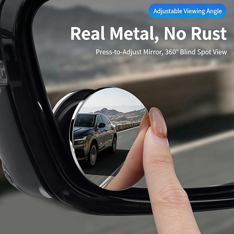 1 Set 5cm Universal Car 360 Blind Spot Side Mirror Stick On Glass Adjustable Safety Lens Security Protection Car Accessories