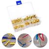 500PCS U Shape Crimp Kit 5 Sizes Wire Connectors Non-Insulated Ring Terminals