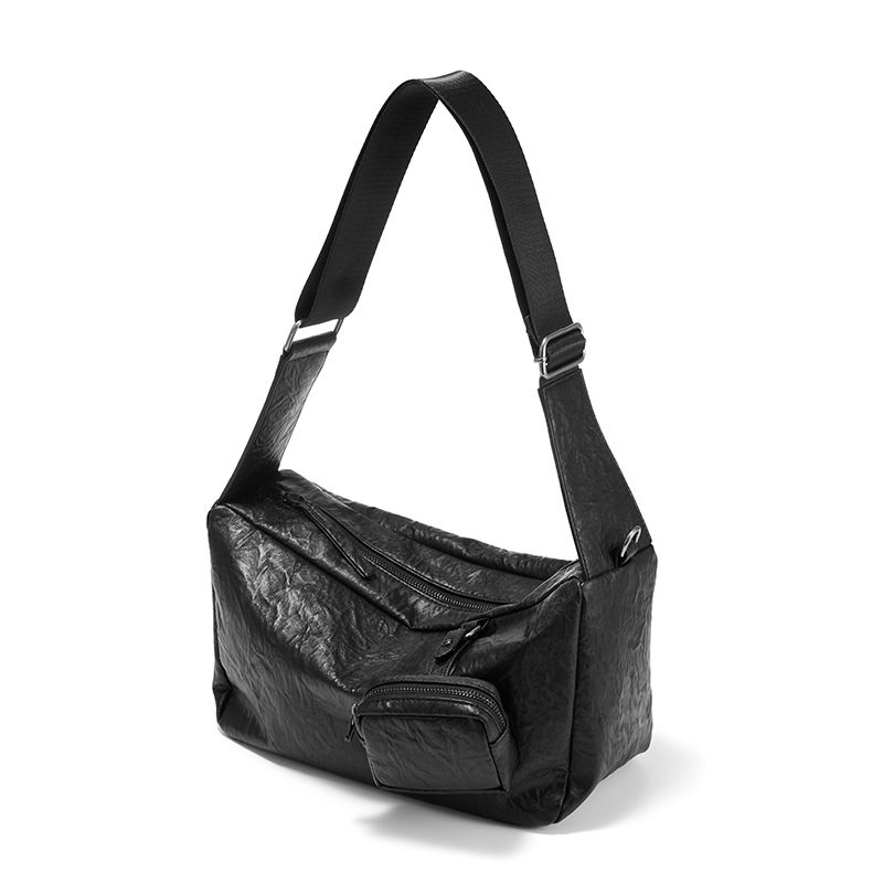 

Ruched Toast Bag Two-in-One Men s Neutral Fancy Niche Style Girls Portable 2025 New Arrival Shoulder Messenger Bag Black