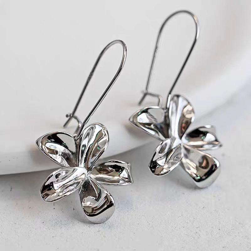 2PC Women's Fashion Design Flower Earrings Zircon Accessories Suitable for Date, Party, Festival Gifts