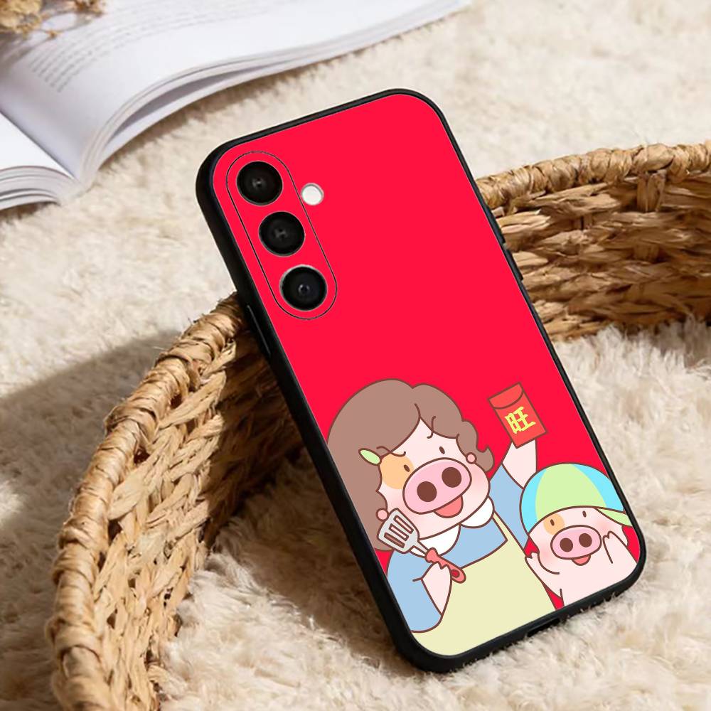 Cartoon Pig Mcdull Phone Case For Samsung Galaxy A91,80,73,72 ,71,53,52,32 ,31,22,21s,20,Soft Black Case