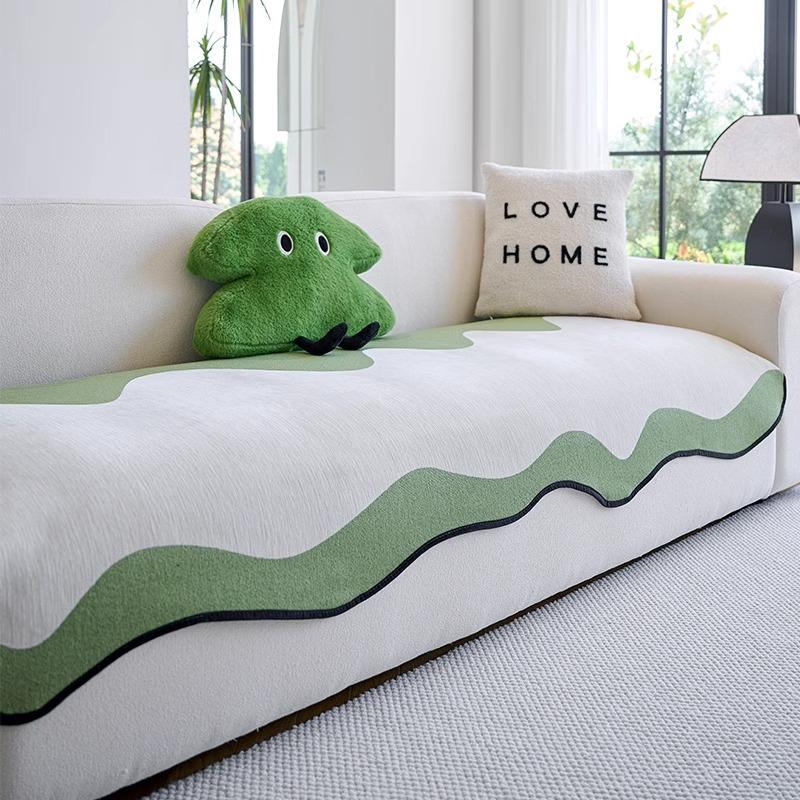 

Irregular Special-Shaped Sofa Cushion, Universal Non-Slip Seat Cushion For All Seasons, High-End Four-Seater Straight-Row Leather Sofa Cover 90*90cm