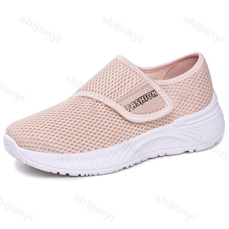 Women Casual Shoes Breathable Hollow Mesh Comfortable Soft Non Slip Walking Sneakers Outdoor Versatile Large Size Sports Shoes