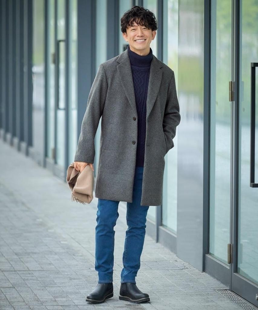 Nissen Stretch Denim Jeans Dark Size 105 Men's (Inseam 67cm), Blue,