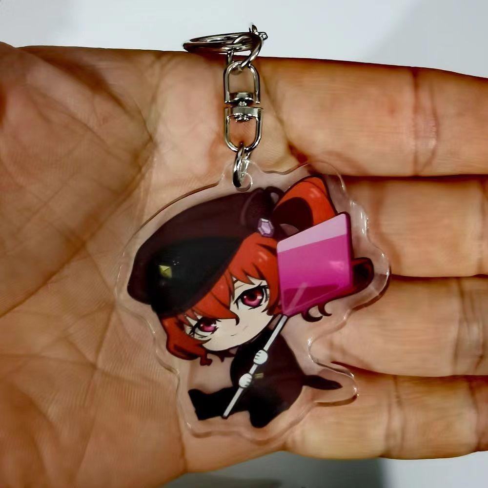 Anime Bungou Stray Dogs Arcylic Keychain Atsushi Nakajima Dazai Flower Key Chain Women Men Accessories Bag Pendant Chaveio Perfect Gifts