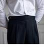 Herren Italienische Neapolitanische High-Waist Gerade Bein Lässige Stoffhose im Britischen Retro-Stil