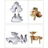 8pcs Christmas Cookie Mould Snow Man Tree Elk Sainless Steel Biscuit Cutters for Christmas Diy Buscuit Dessert Baking Supplies