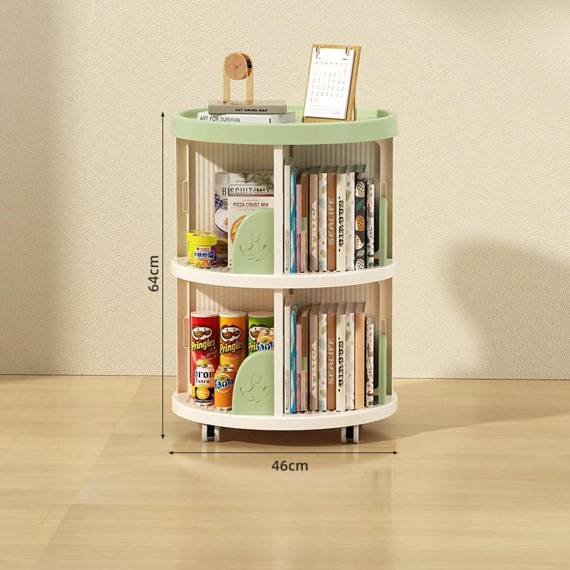 Obrotowa o 360 stopni Biblioteczka Półka podłogowa Przechowywanie książek Uczeń Dzieci Książka obrazkowa Miejsce do czytania Przechowywanie Mobilna Domowa