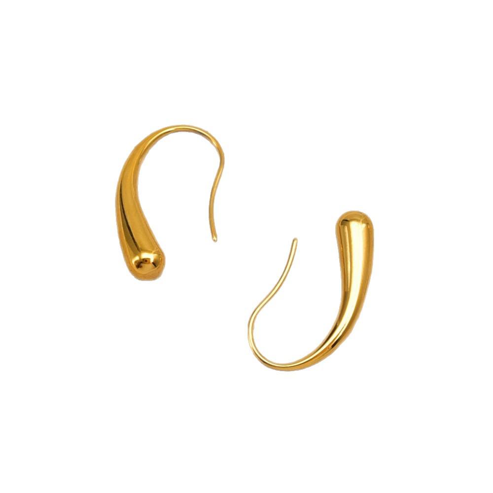 Elegant Water Drop Stainless Steel Earrings for Women - Niche, Trendy Design